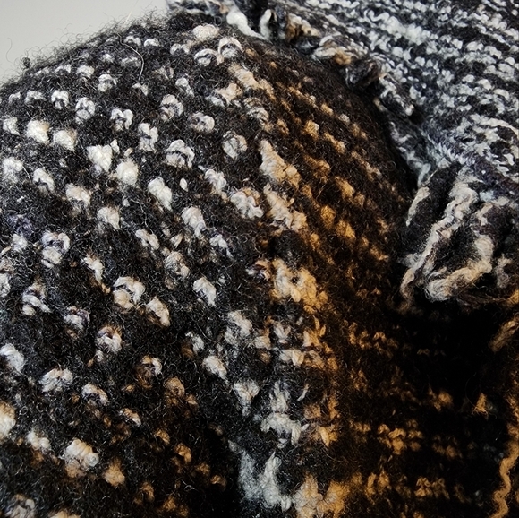 Vince Black Tweed Wool open front fringe jacket cardigan. Size XS - Picture 2 of 16